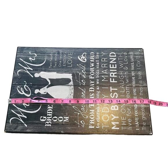 PGD Engravables Black Mr. & Mrs. Engravable Plaque - Picture 10 of 10